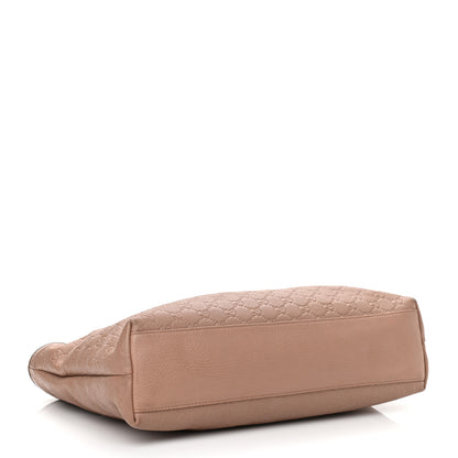 Gucci Guccissima Medium Zippered Shopping Tote Rose Beige 3 of 11