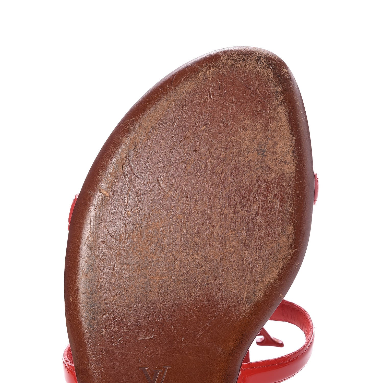 Louis Vuitton Patent Paradiso Flat Sandals 37.5 Rouge 10 of 13