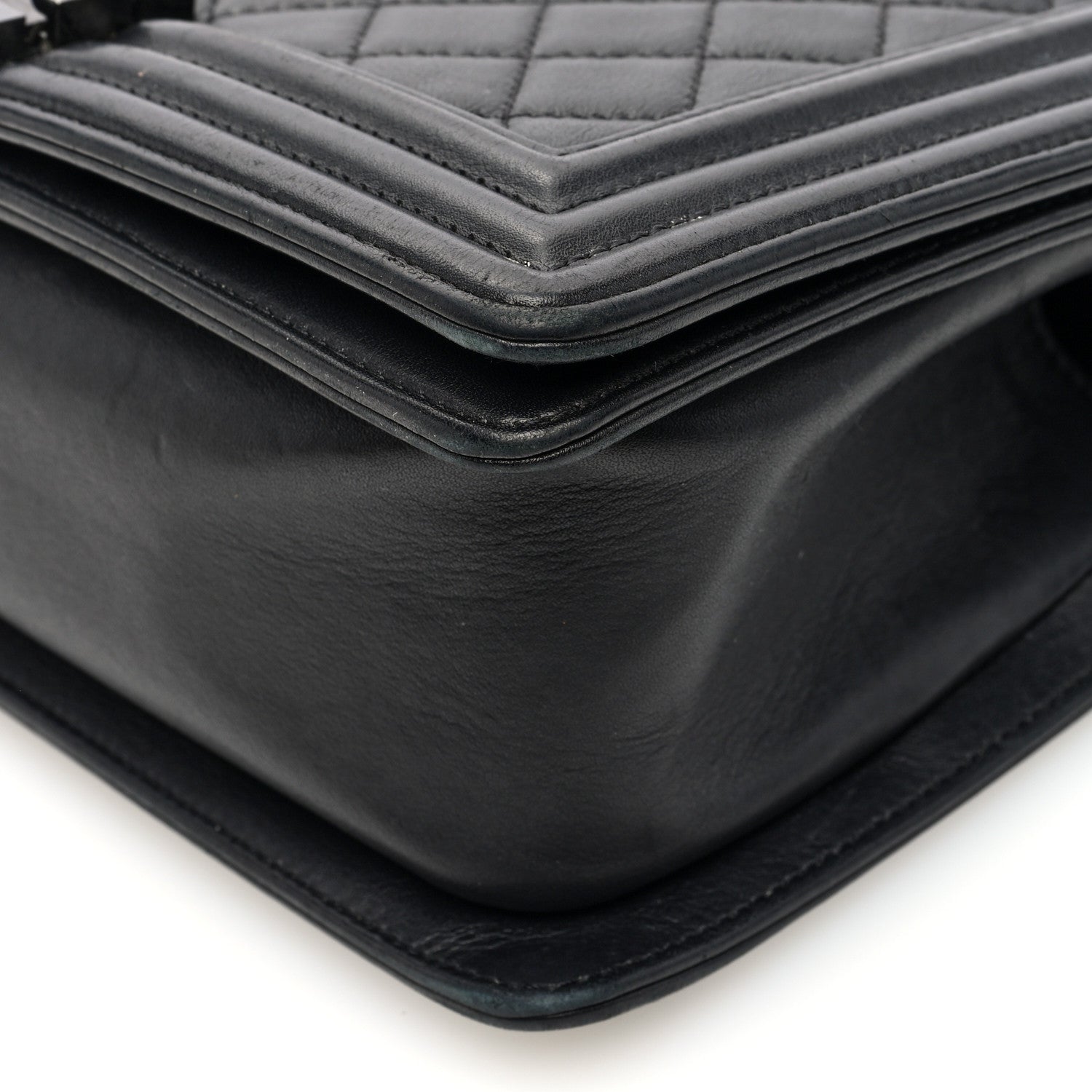 Chanel Calfskin Quilted Medium Boy Flap So Black 10 of 10