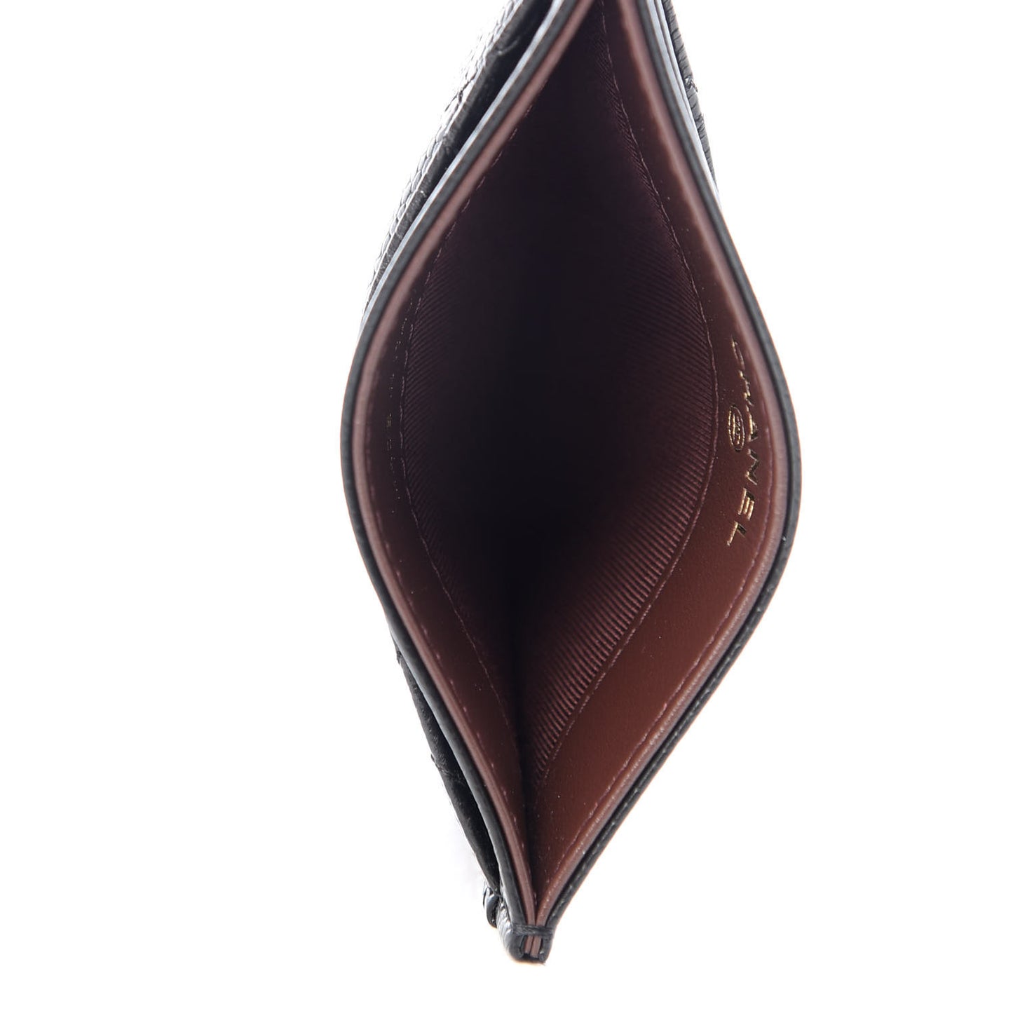 Caviar Quilted Card Holder Black