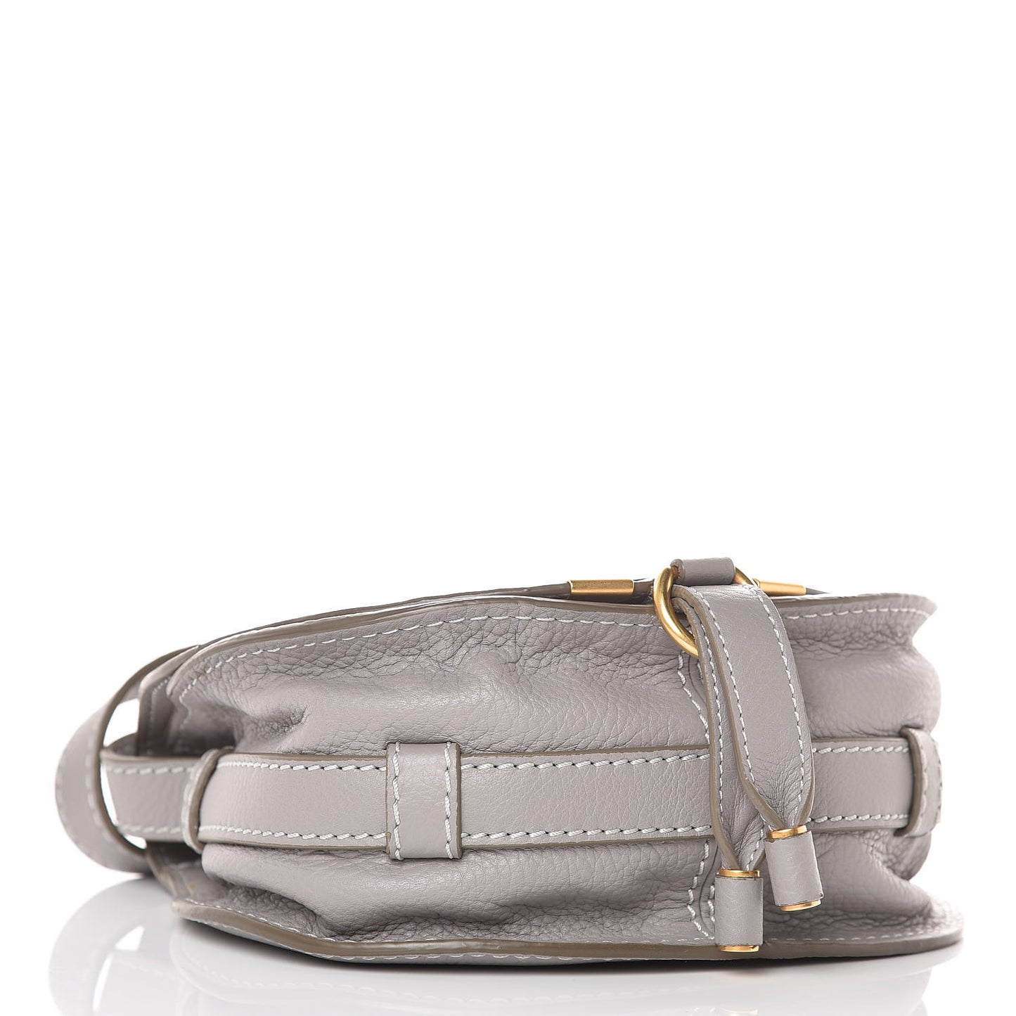 Calfskin Mini Marcie Round Crossbody Bag Cashmere Grey