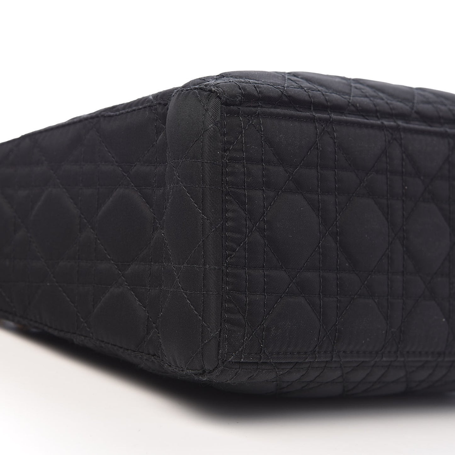 Nylon Cannage Medium Lady Dior Black