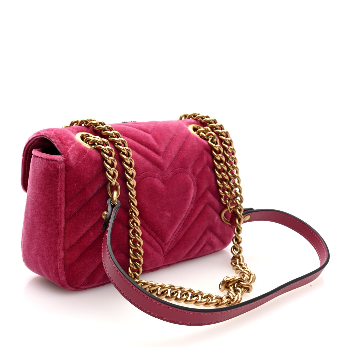 Velvet Matelasse Embroidered Mini GG Marmont Shoulder Bag Light Raspberry Rose