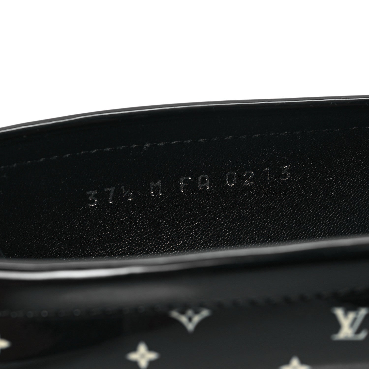 Louis Vuitton Patent Calfskin Monogram Chess Flat Loafer 37.5 Black 8 of 8