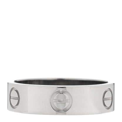 Cartier 18K White Gold 5.5mm LOVE Ring 56 7.5 3 of 4