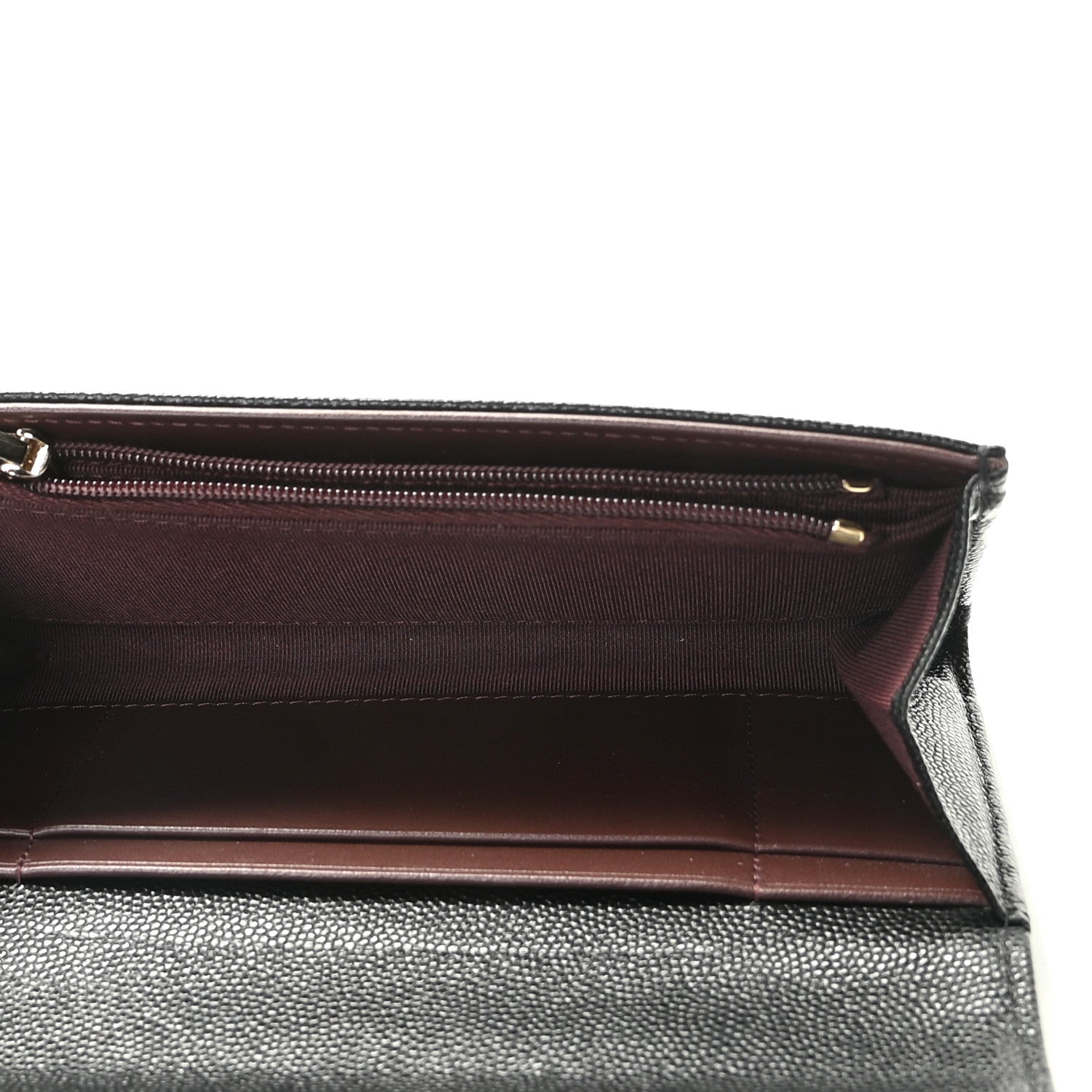 Chanel Caviar Quilted Medium Gusset Flap Wallet Black 8 of 9