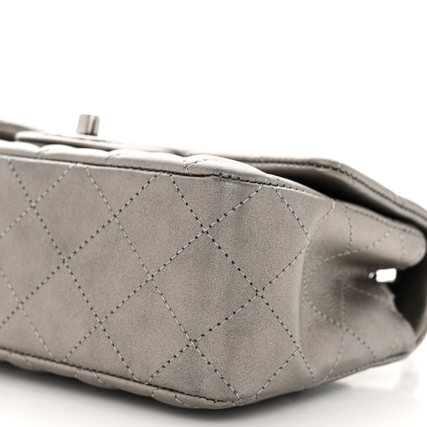 Chanel Metallic Calfskin Quilted Mini Rectangular Flap Ruthenium 10 of 10