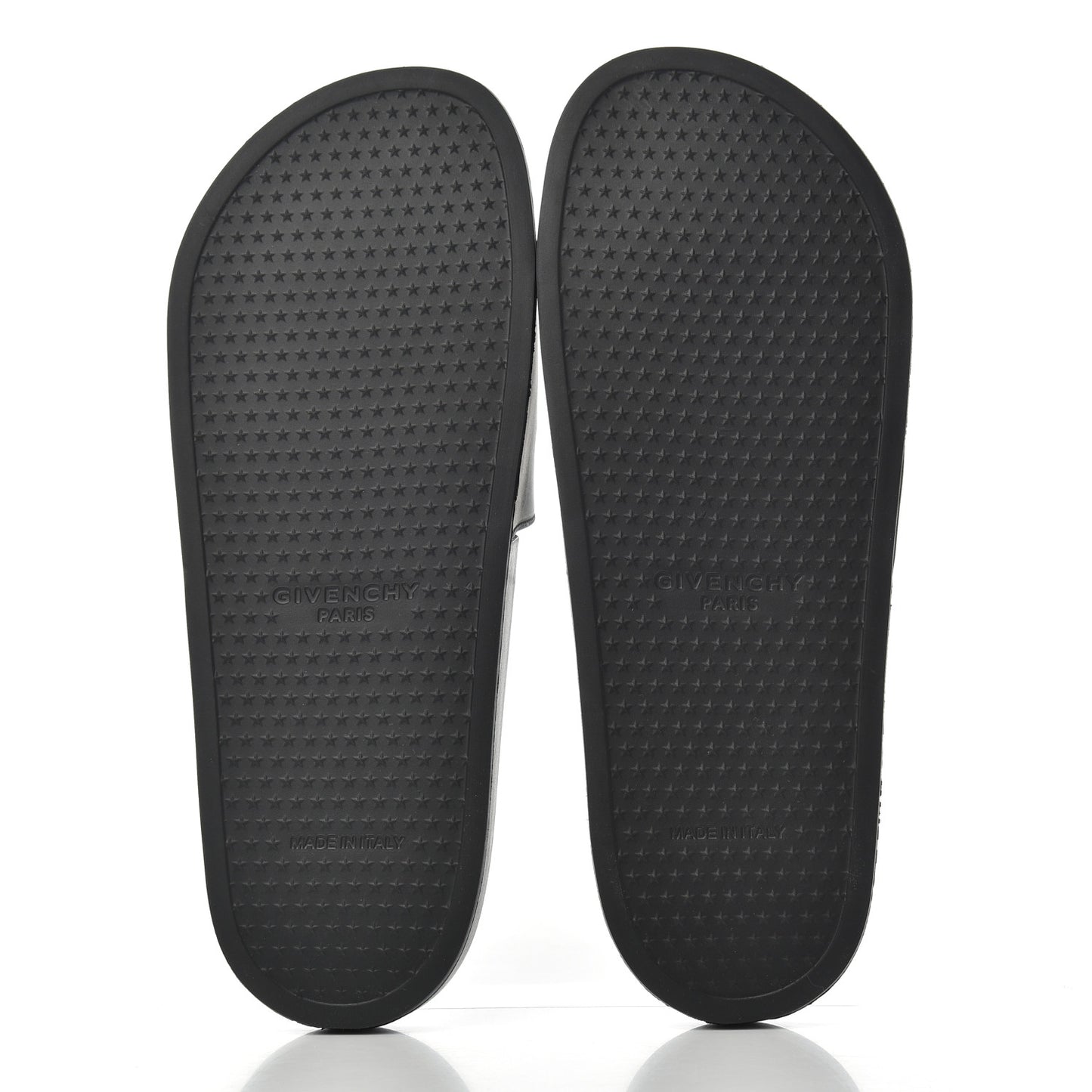 Rubber Logo Mens Pool Slide Sandals 41 Black