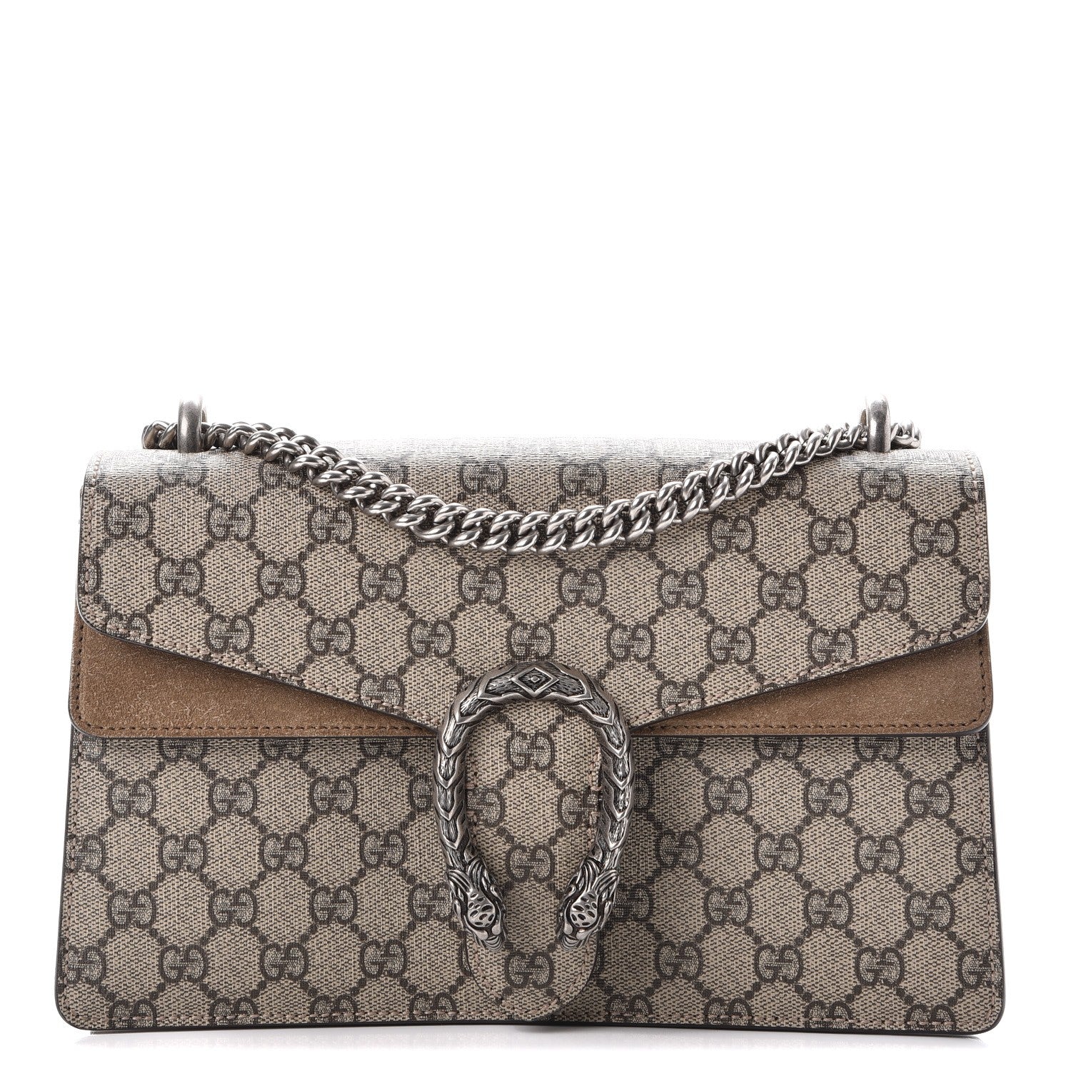 Gucci GG Supreme Monogram Small Dionysus Shoulder Bag Taupe 1 of 10