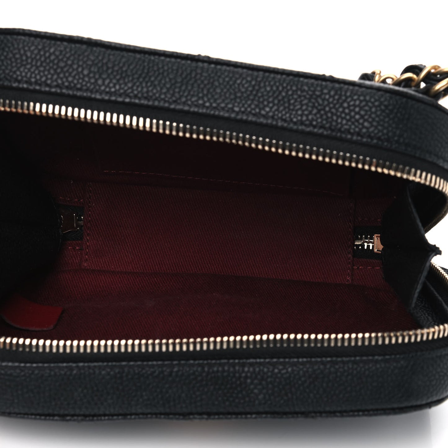 Caviar Quilted Waist Bag Black