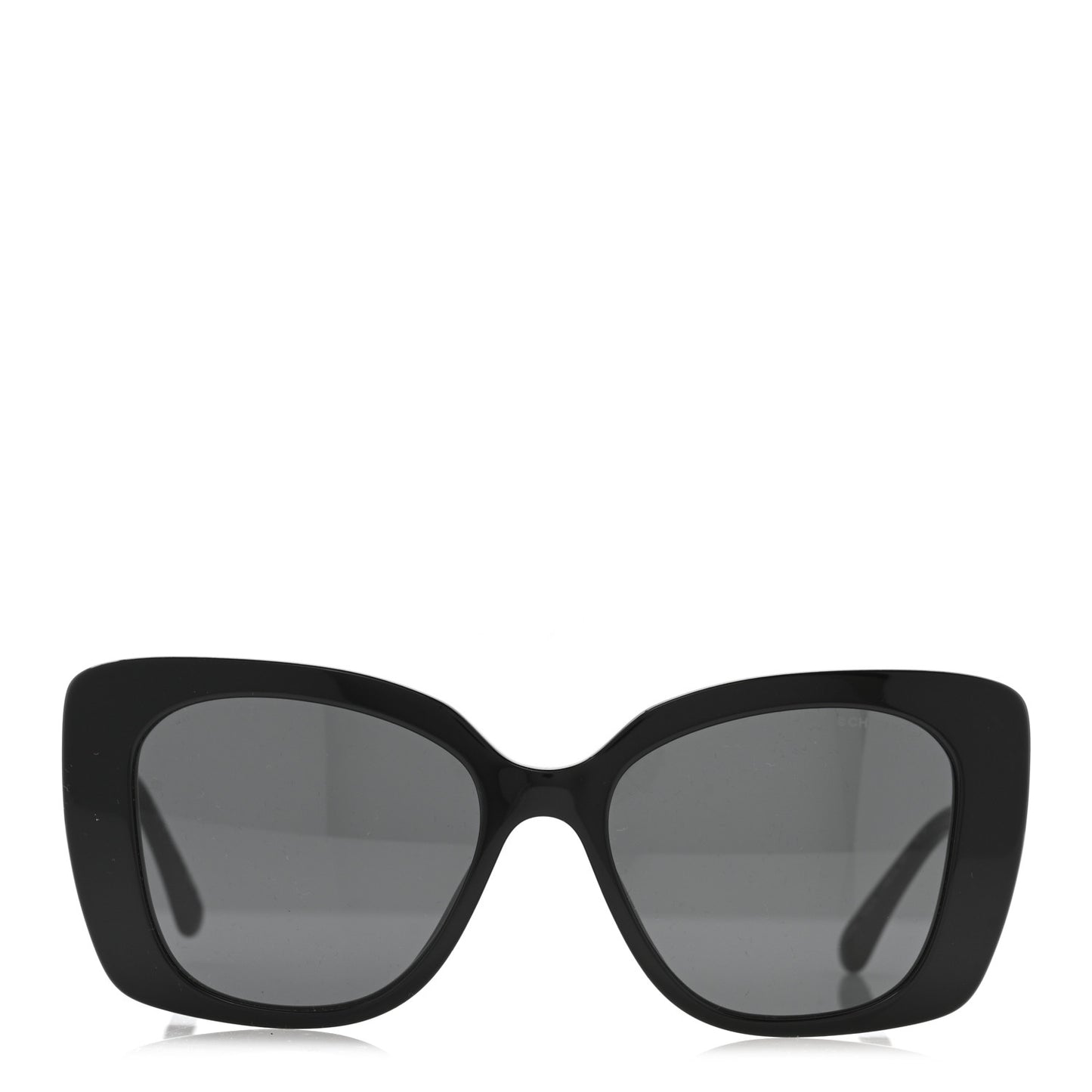 Acetate Strass Square Sunglasses 5422-B Black White