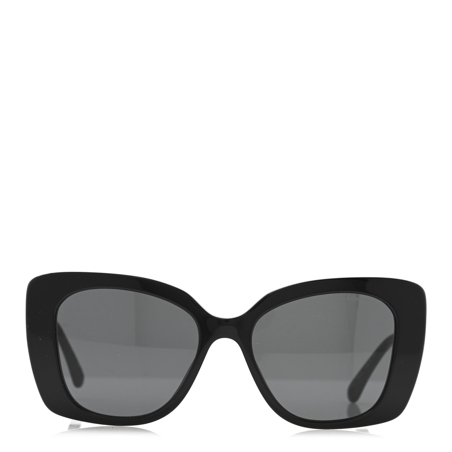 Chanel Acetate Strass Square Sunglasses 5422-B Black White 2 of 8