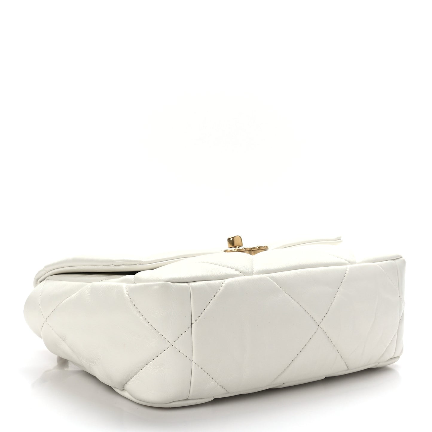Lambskin Quilted Medium Chanel 19 Flap White