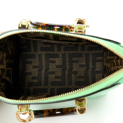 Fendi Vitello King Plexiglass Logo Embossed Mini By The Way Top Handle Boston Bag Edamame 5 of 11