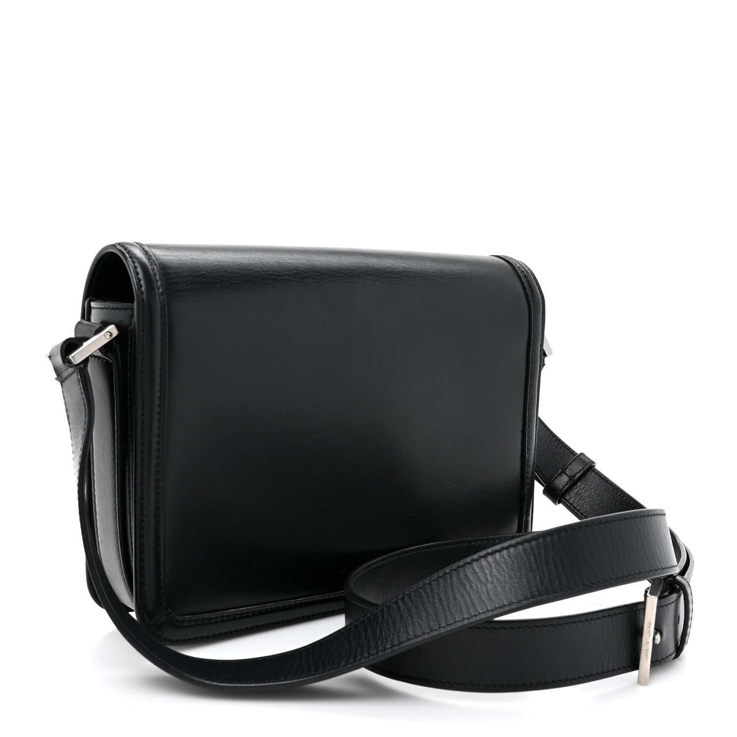Saint Laurent Box Calfskin Monogram Medium Solferino Satchel Black 2 of 14