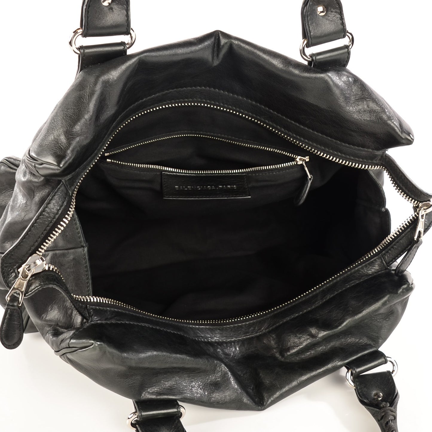 Agneau Giant 21 Silver Hardware Mid Day Black