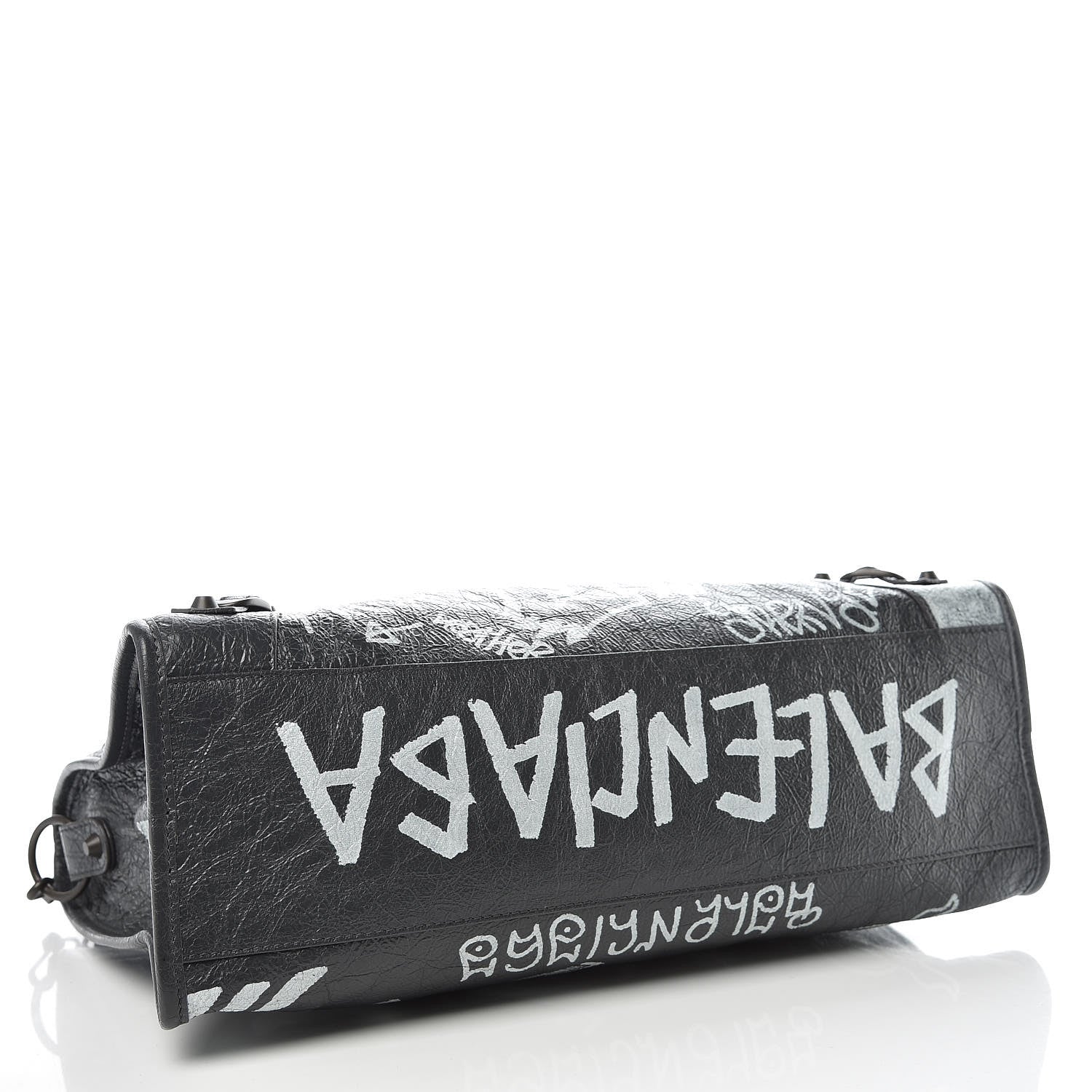 Balenciaga Agneau Arena Graffiti All Over Classic Hardware City Gris Fossile White 4 of 10