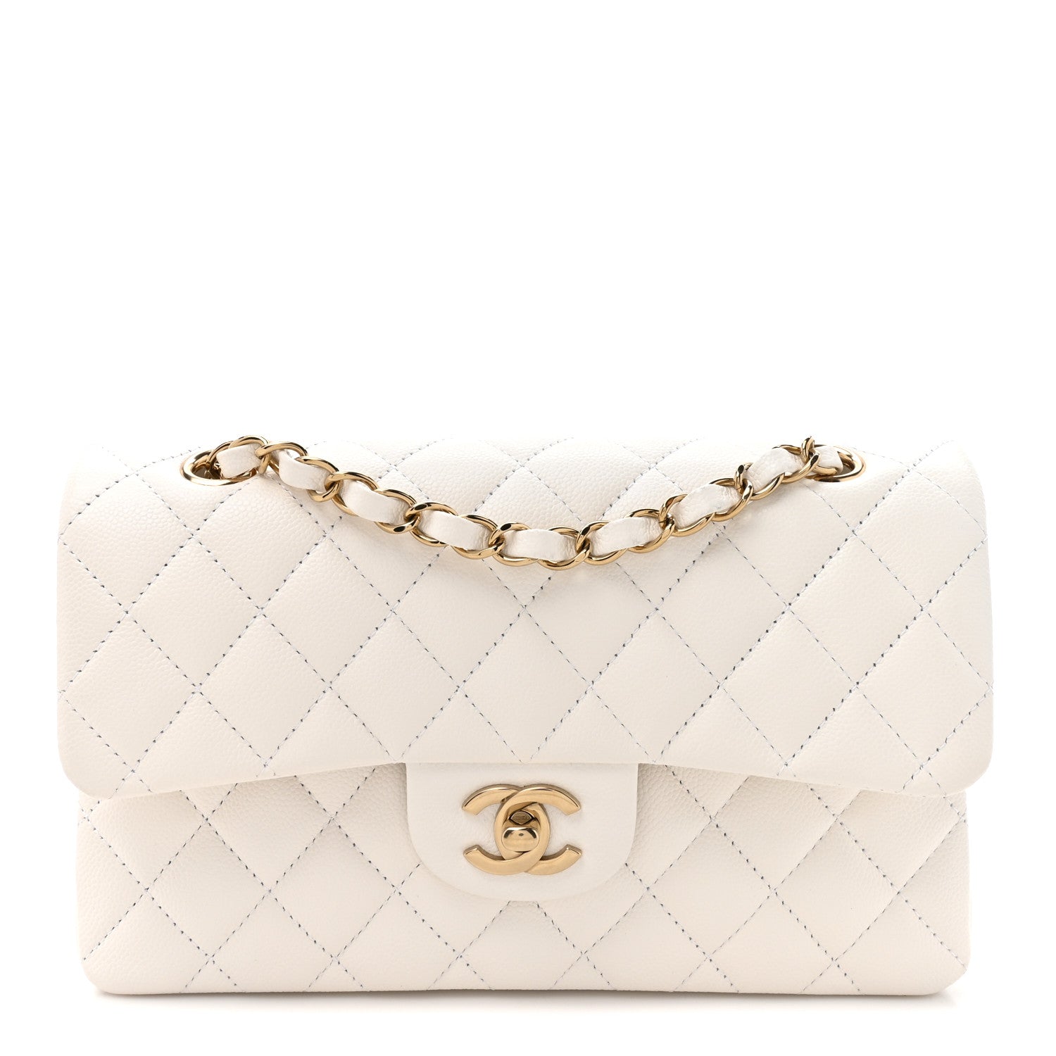 Chanel Caviar Quilted Small Double Flap White 1 of 11