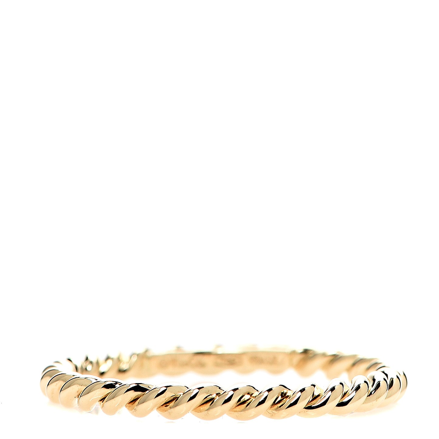 18K Yellow Gold Narrow Twist Ring 58 8.5