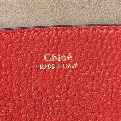Chloe Grained Lambskin Mini Drew Shoulder Bag Plaid Red 6 of 9