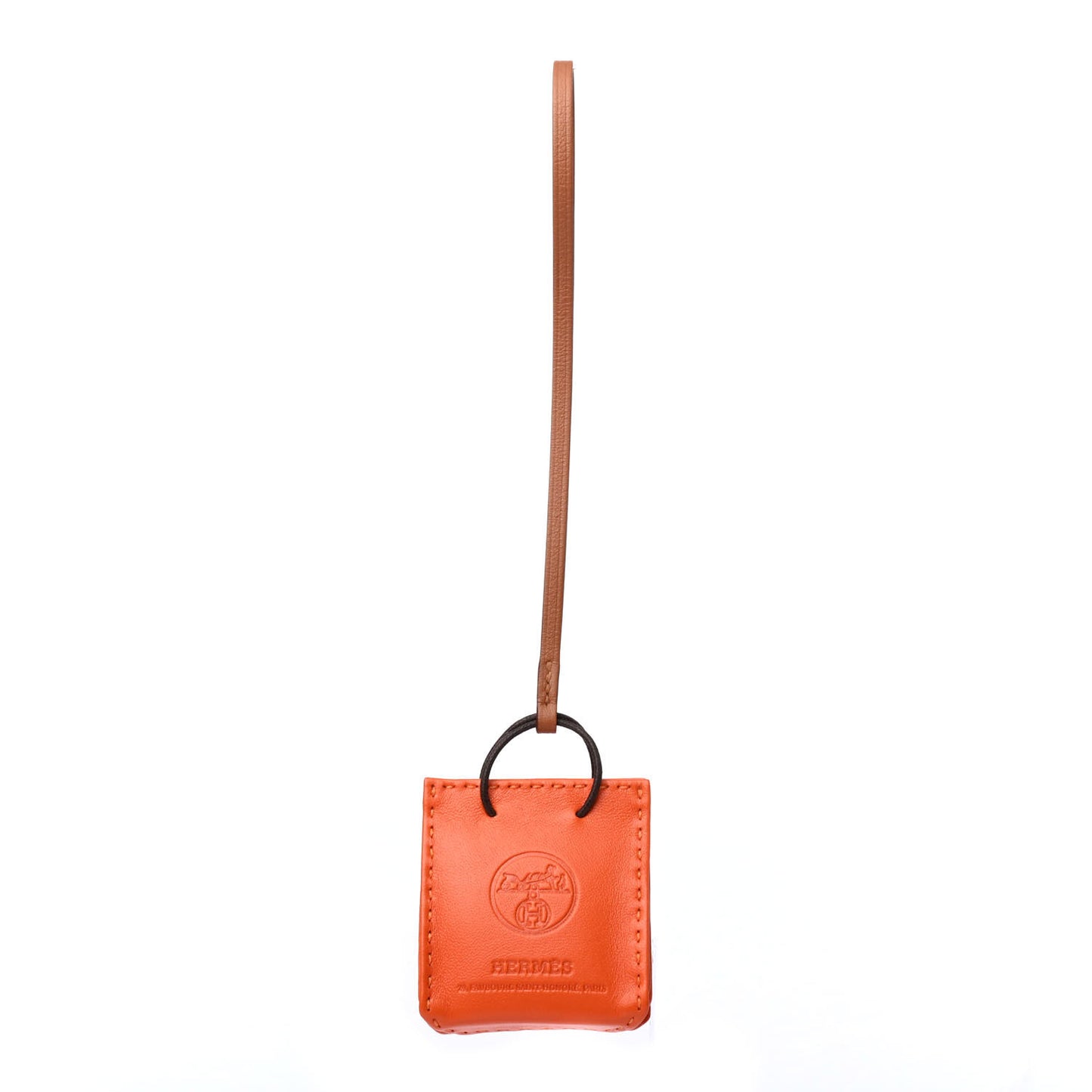 Milo Lambskin Swift Shopping Bag Charm Feu Gold