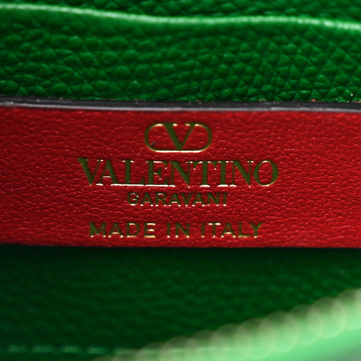 Grainy Calfskin Mini Vlogo Hobo Bag Gea Green