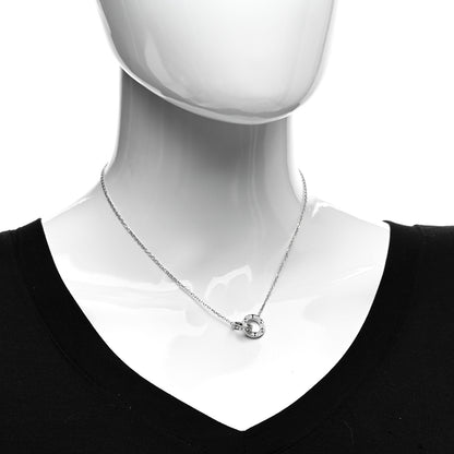 Cartier 18K White Gold Diamond Interlocking LOVE Paved Necklace 2 of 6