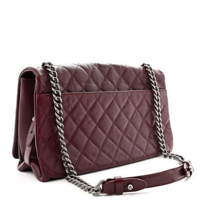 Chanel Goatskin Quilted Large City Rock Flap Burgundy 3 of 10