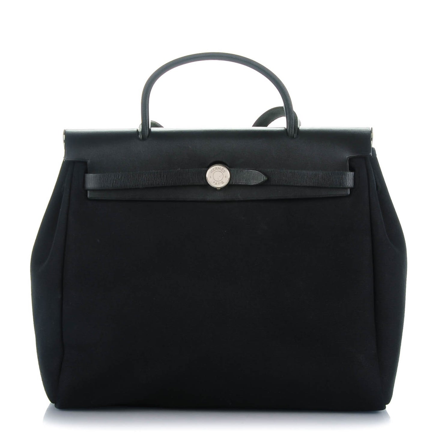 Vache Calfskin Toile Herbag 30 PM Black Natural