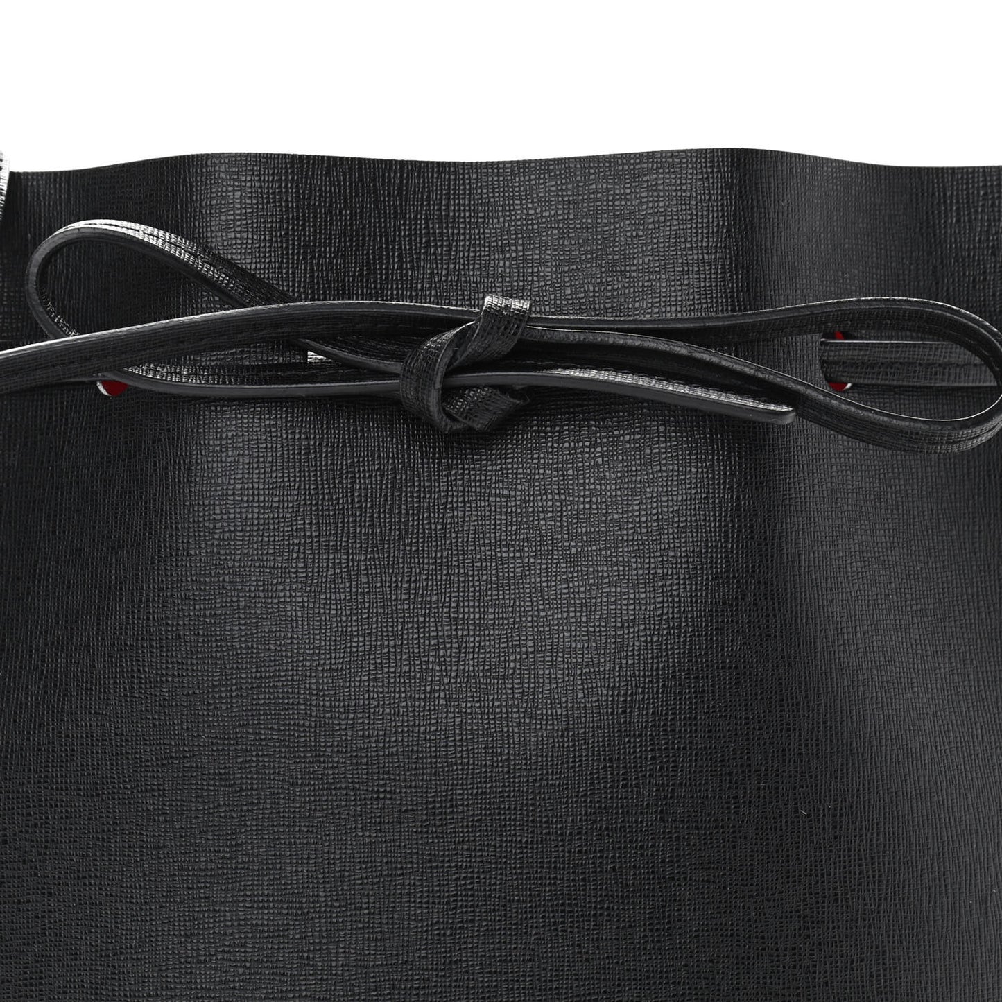 Saffiano Mini Bucket Bag Black Flamma