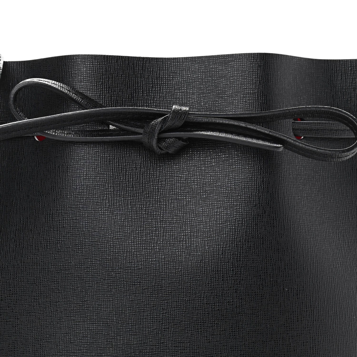 Mansur Gavriel Saffiano Mini Bucket Bag Black Flamma 7 of 11