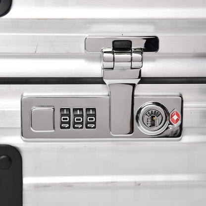 Fendi X RIMOWA Aluminum FF Print Roll Away Carry On Luggage Silver 10 of 21