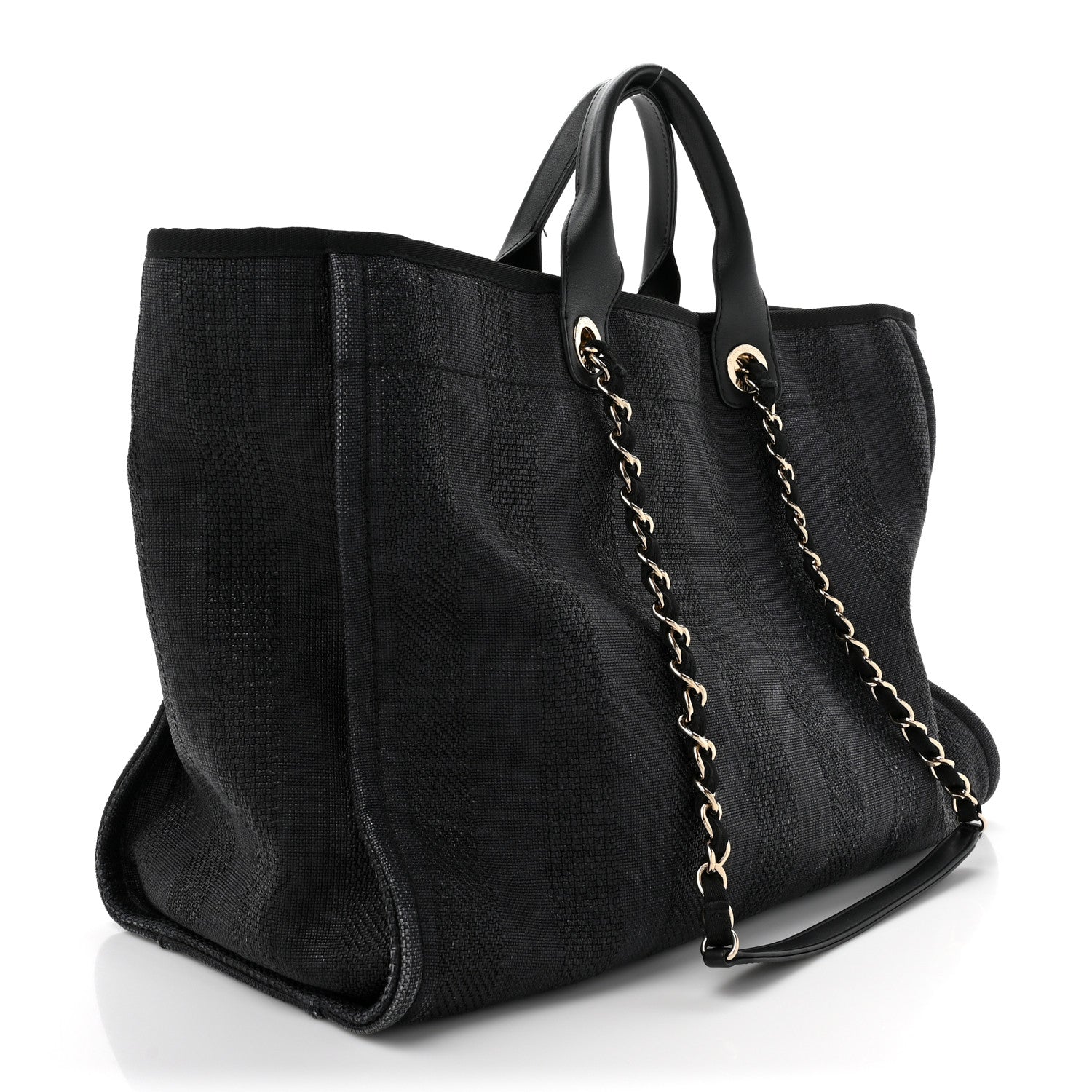 Chanel Lurex Boucle Large Deauville Tote Black 3 of 14