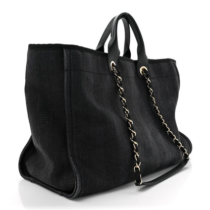 Chanel Lurex Boucle Large Deauville Tote Black 3 of 14