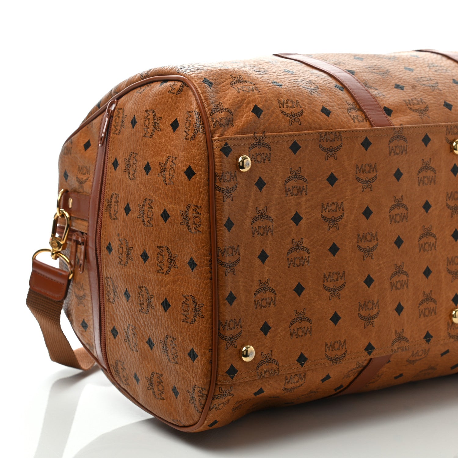 MCM Visetos Traveler Bag Cognac 9 of 16