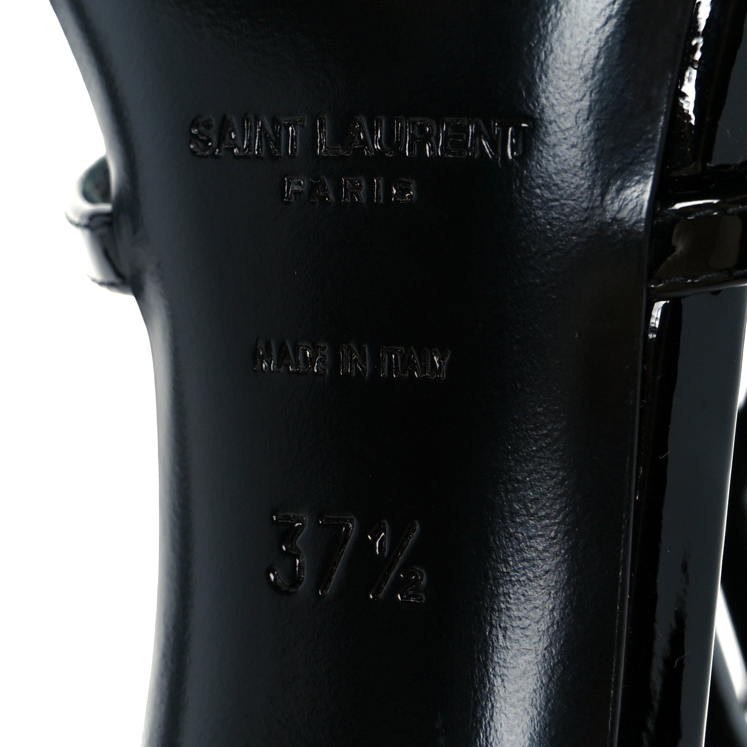 Saint Laurent Vernice Chiffon Cassandra 100 Ankle Strap Sandals 37.5 Black 8 of 11