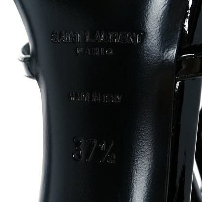 Saint Laurent Vernice Chiffon Cassandra 100 Ankle Strap Sandals 37.5 Black 8 of 11