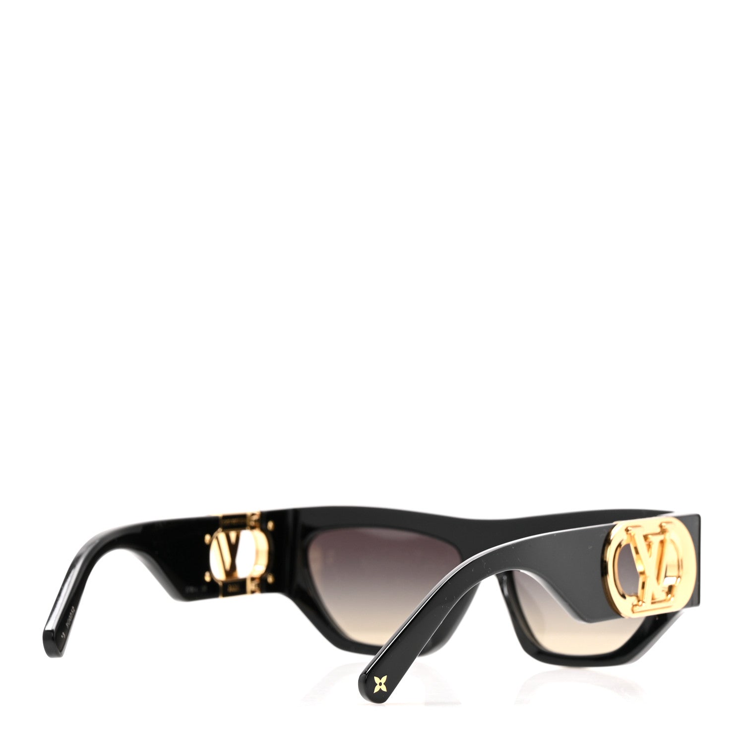 Louis Vuitton Acetate LV Link Square Sunglasses Z1661E Black 4 of 7