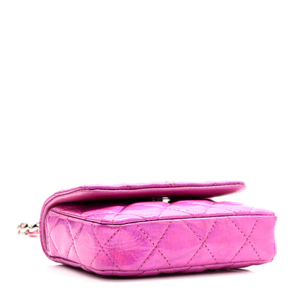 Chanel Patent Lambskin Quilted CC Hook Card Holder Pink 4 of 10