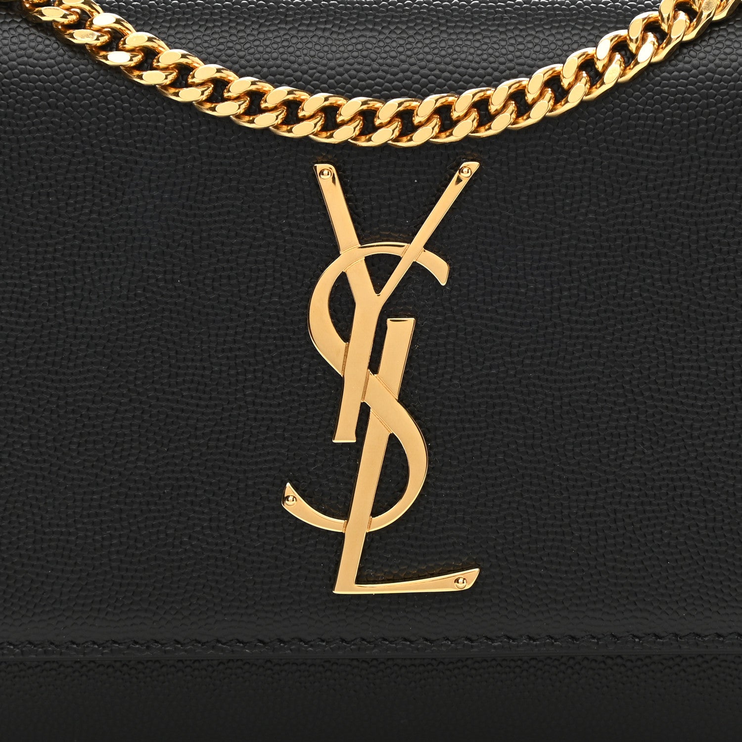 Saint Laurent Grain De Poudre Small Monogram Kate Satchel Black 8 of 10