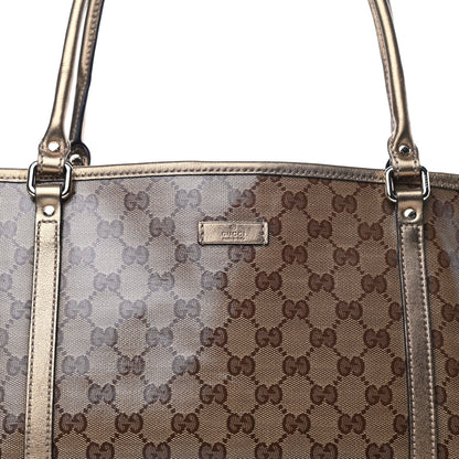 Gucci Crystal Monogram Medium Joy Tote Gold 8 of 10