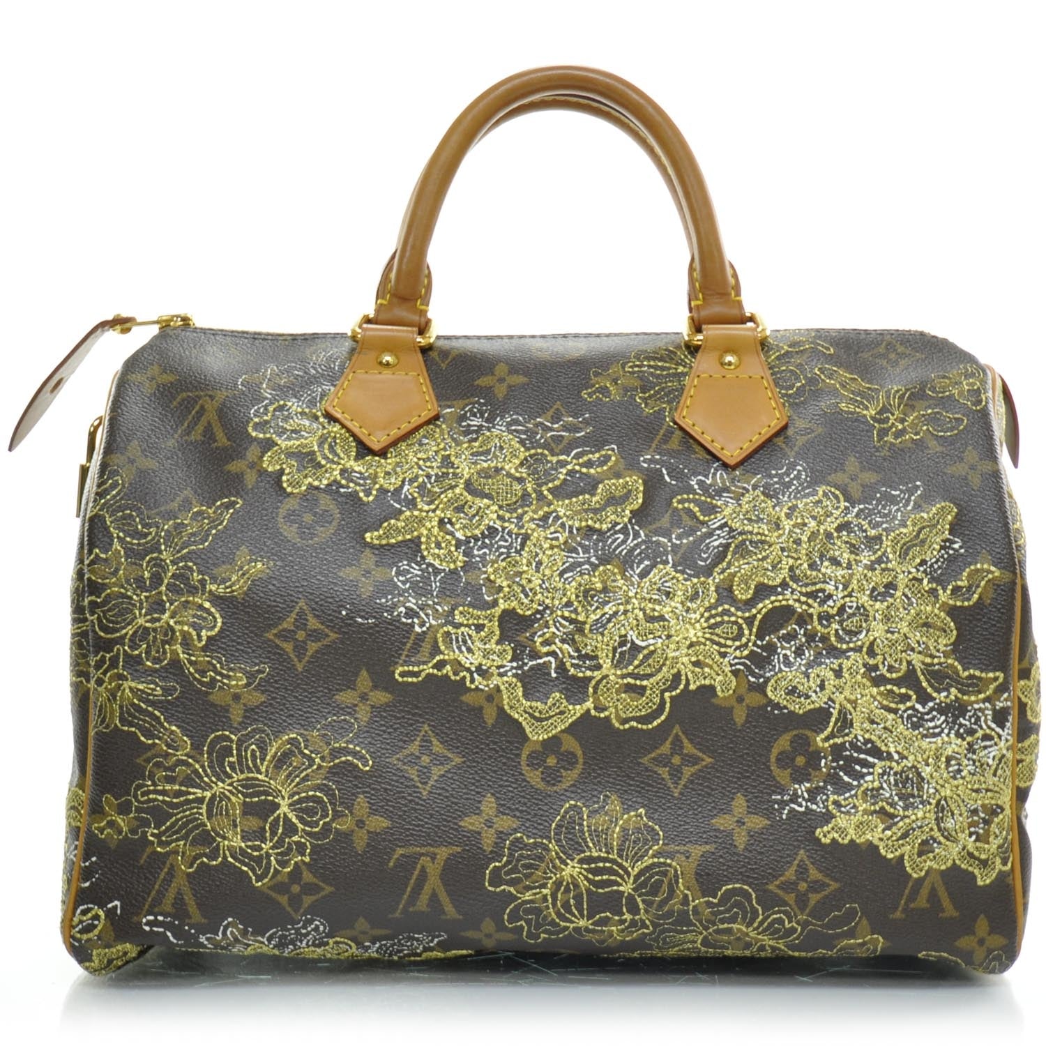 Louis Vuitton Monogram Dentelle Speedy 30 Gold 1 of 9
