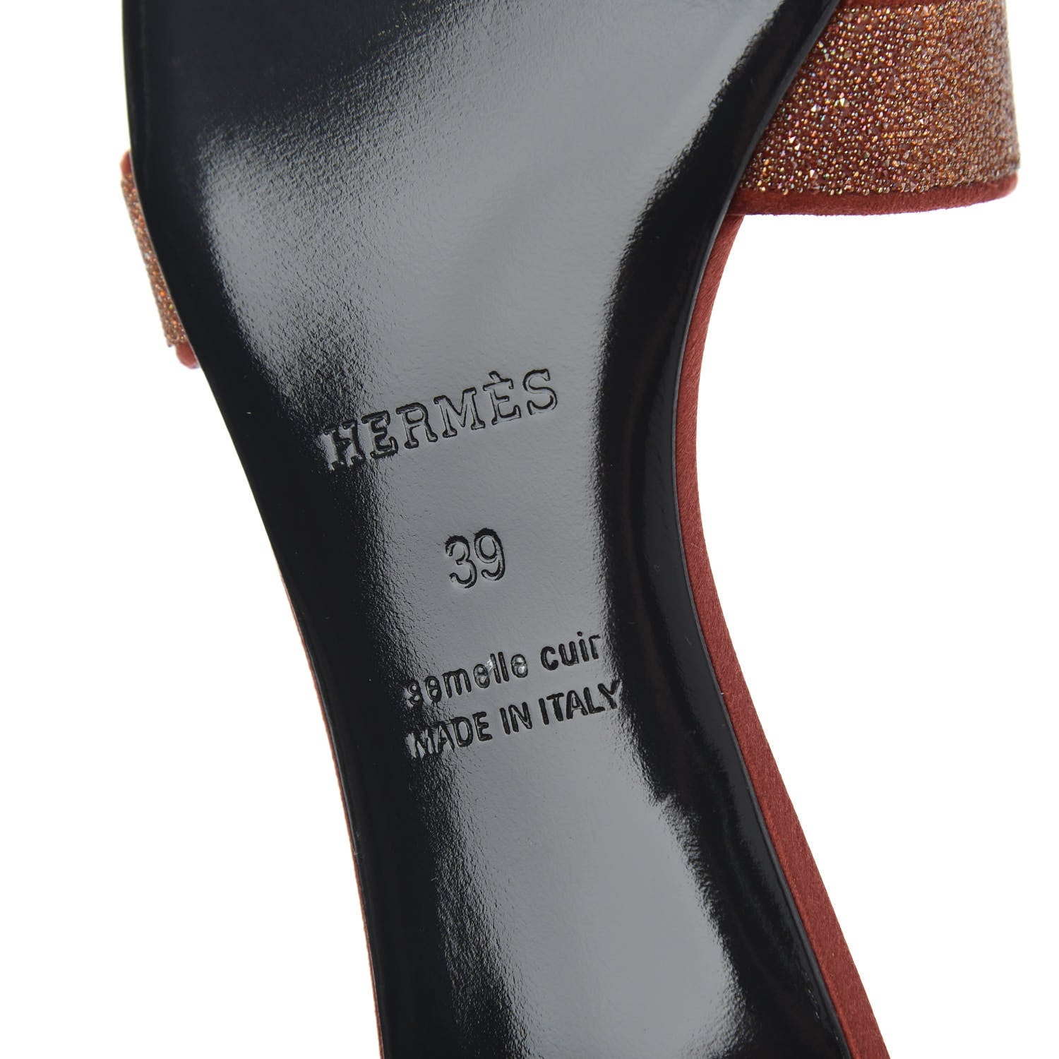 Hermes Suede Goatskin Crystal Powder Oasis Sandals 39 Rouge Tomette 9 of 14