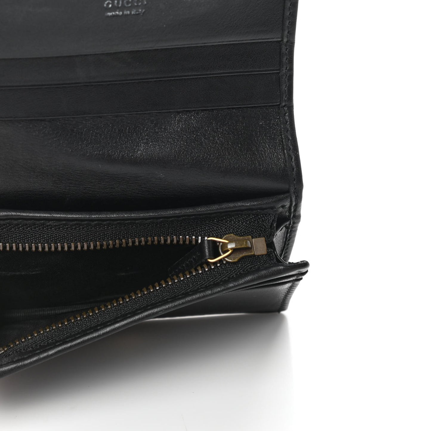 Calfskin Matelasse GG Marmont Card Case Wallet Black