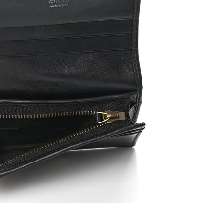 Gucci Calfskin Matelasse GG Marmont Card Case Wallet Black 5 of 8