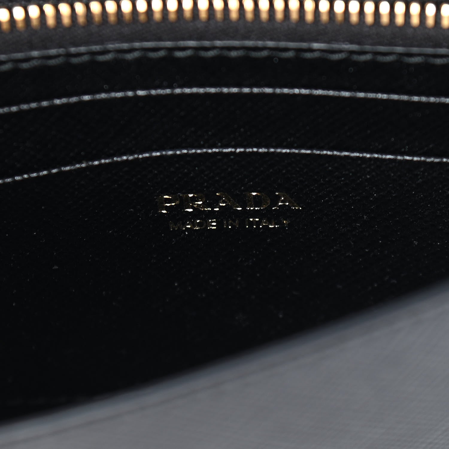 Prada Saffiano Shine Monochrome Chain Wallet Black 6 of 8