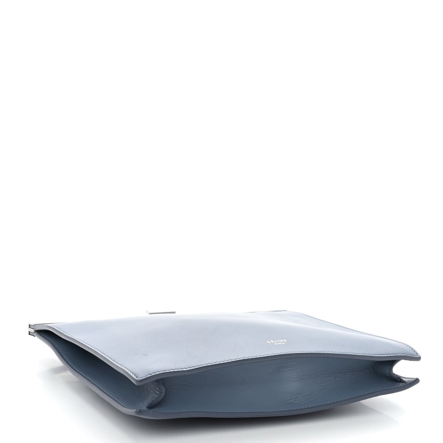 Smooth Calfskin Mini Clasp Bag Medium Blue