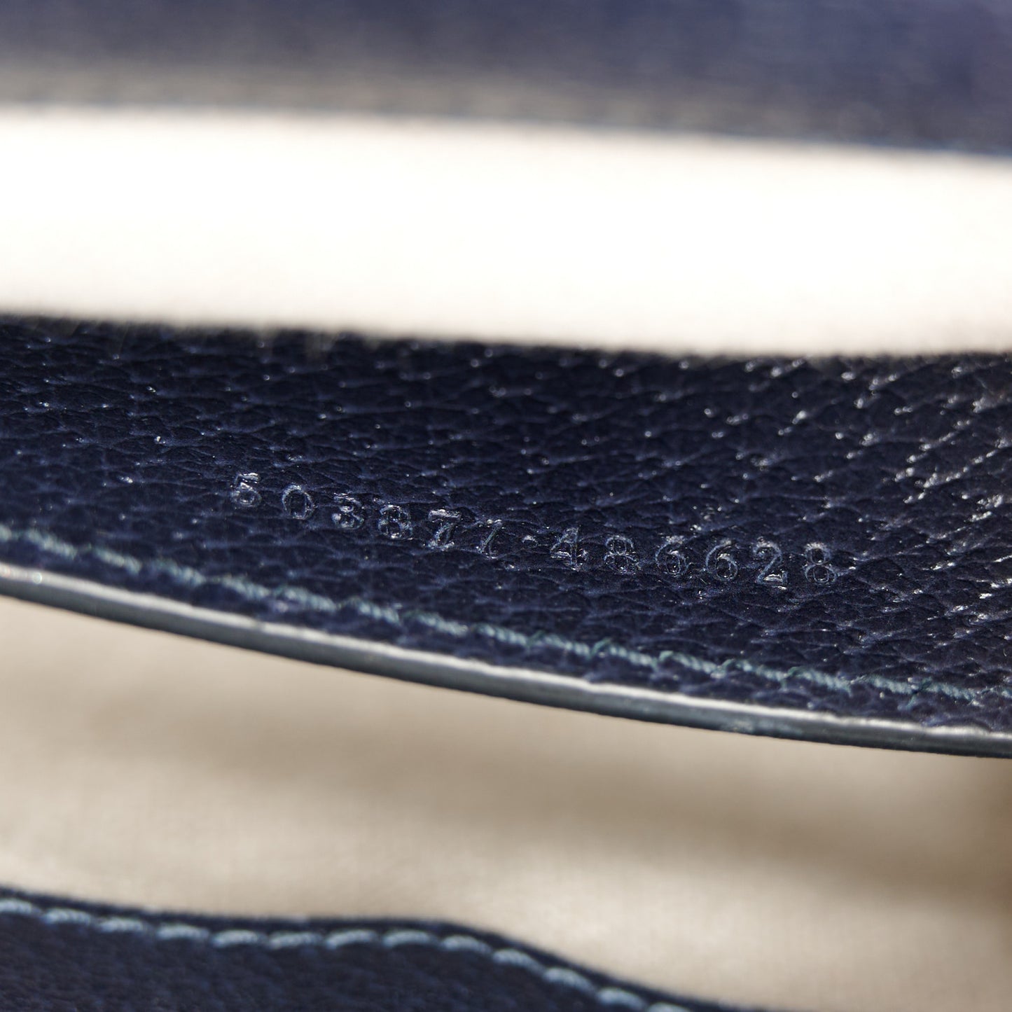 GG Supreme Monogram Textured Dollar Calfskin Web Small Ophidia Chain Shoulder Bag Beige Blue