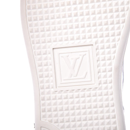 Louis Vuitton Metallic Calfskin Frontrow Sneakers 37.5 Silver 6 of 9