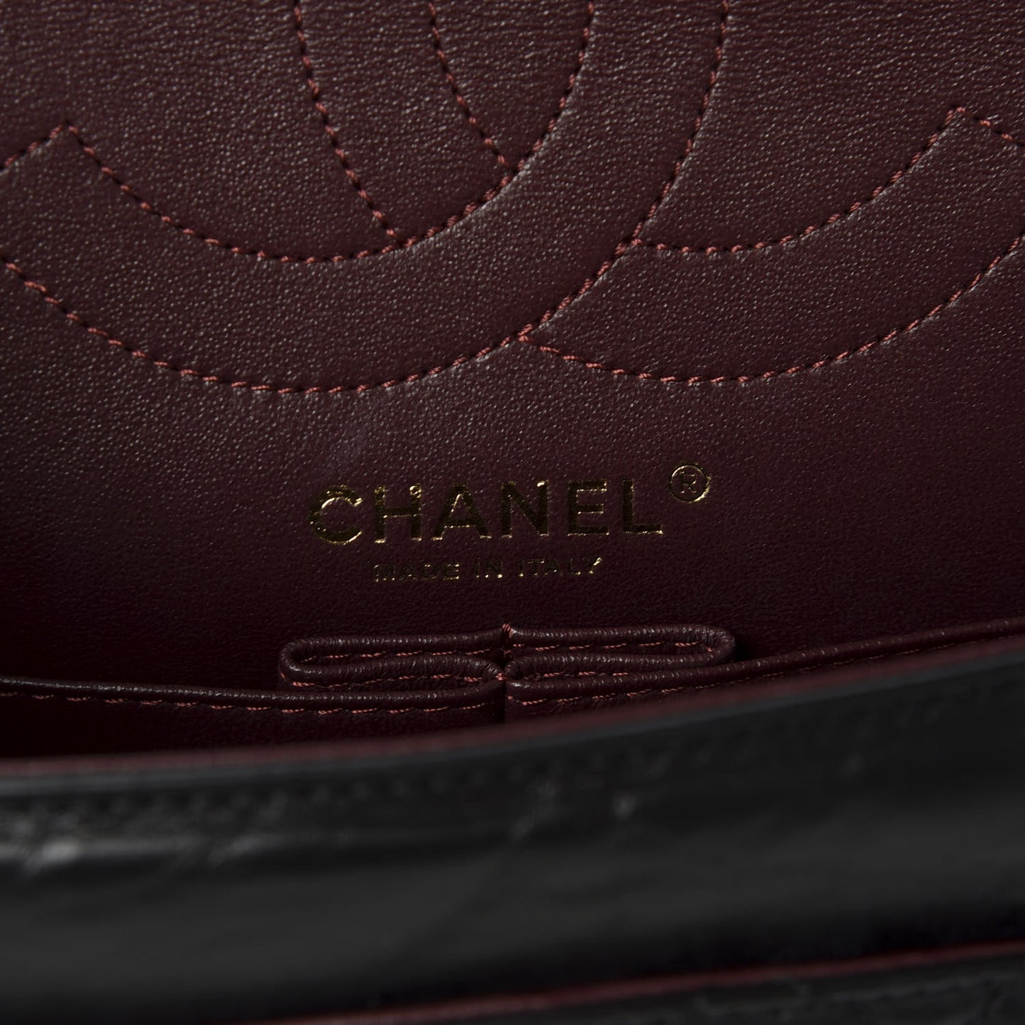 Aged Calfskin Quilted 2.55 Reissue 225 Flap Black